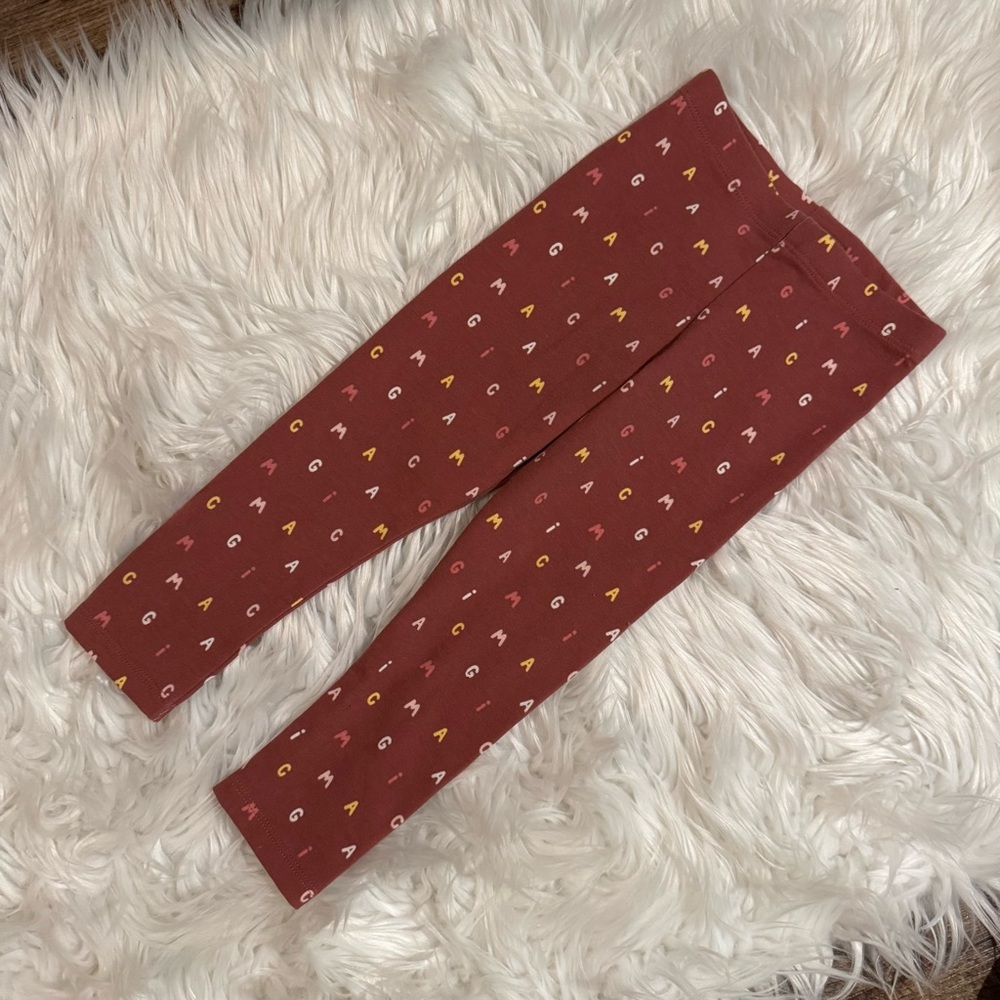 Garanimals Girls 24M Burgundy Alphabet Print Leggings